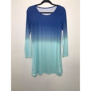Blue Ombré Casual Dress